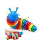 Jucarie Senzoriala Pentru Copii, Melc, Cu Articulatii Si Lumini, 19 Cm, Multicolor