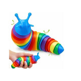 Jucarie Senzoriala Pentru Copii, Model Melc, Cu Articulatii, 19 Cm, Multicolor