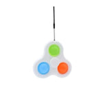 Jucarie senzoriala spinner Flippy- Fidget Toy, Simple Dimple, 7 cm, Alb/Multicolor - vivimall.ro