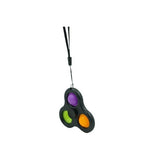 Jucarie senzoriala spinner Flippy- Fidget Toy, Simple Dimple, 7 cm, Negru/Multicolor - vivimall.ro
