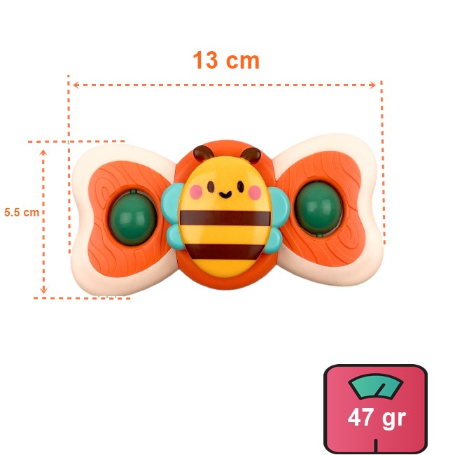 Jucarie Spinner Pentru Copii Cu 2 Laturi, Spinimals Premium Albina