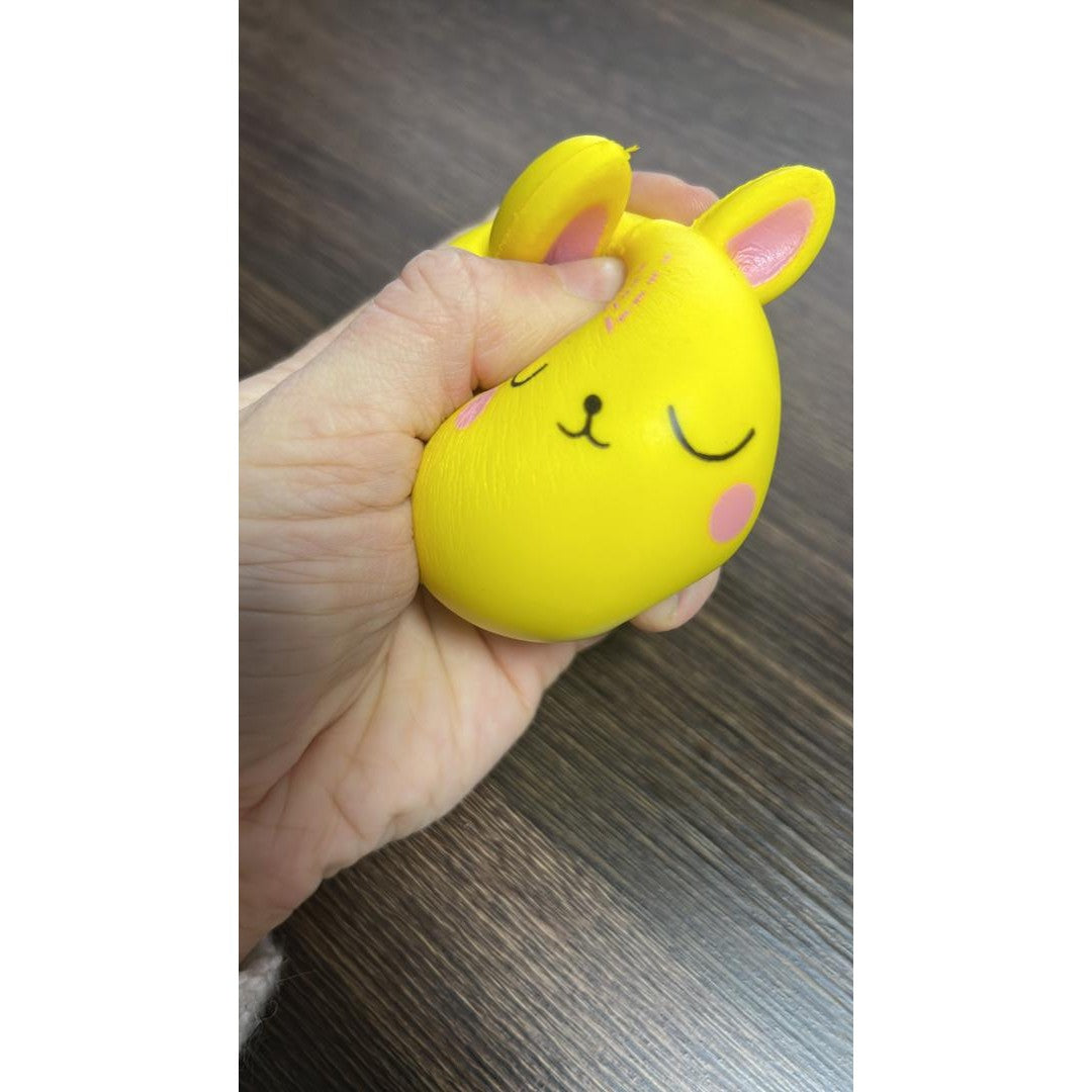 Jucarie Squish Toy Flippy, model pisica galbena