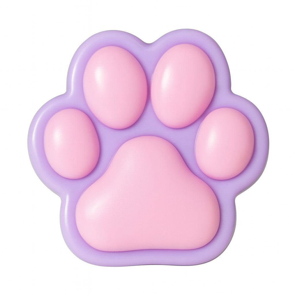 Jucarie Antistres Squishy, Cu Revenire Lenta, Labuta De Pisica Pufoasa, Ambalaj, Mov Roz
