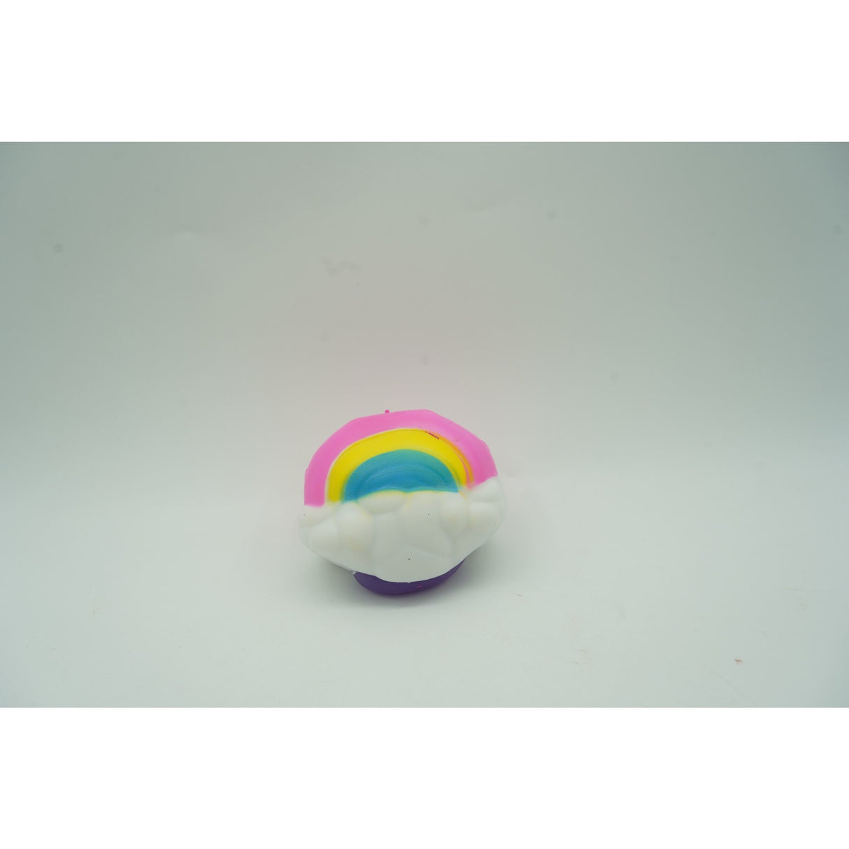 Jucarie Squishy Flippy, Norisor curcubeu, Squeeze Pinch Family, Fidget Toy, Roz - vivimall.ro