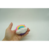 Jucarie Squishy Flippy, Norisor curcubeu, Squeeze Pinch Family, Fidget Toy, Roz - vivimall.ro
