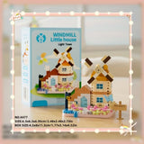 Set de Constructie, Flippy, Model Miniatura Moara de Vant, Jucarie Educativa STEM, Model 3D, Micro-Caramizi, 283 piese, +6 Ani, cm, 11.5 x 8 x 4.5 cm, Albastru