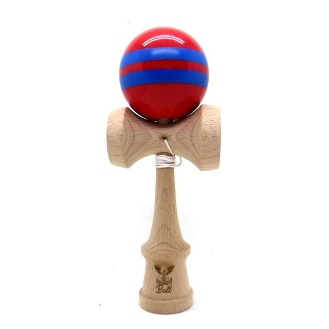 Kendama Ball Originala Rosie Cu Doua Dungi Albastre - vivimall.ro