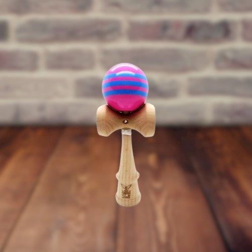 Kendama Ball Originala Roz Cu 3 Dungi Bleu - vivimall.ro