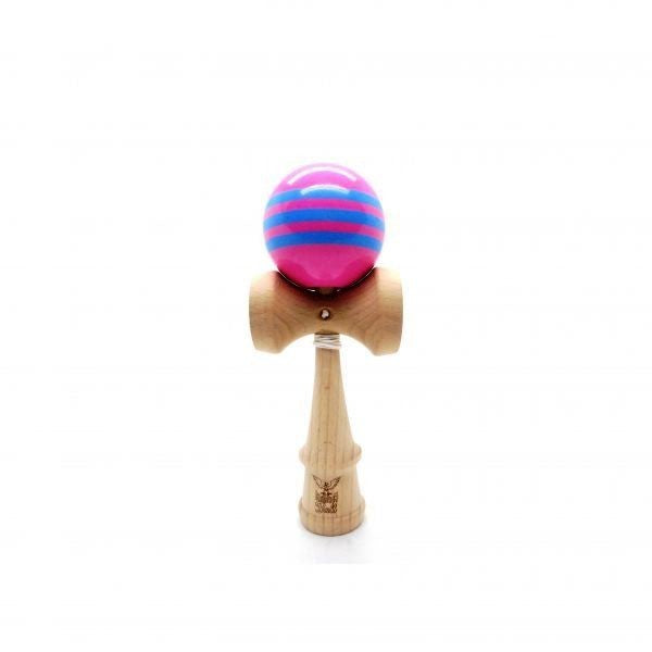 Kendama Ball Originala Roz Cu 3 Dungi Bleu - vivimall.ro