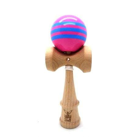 Kendama Ball Originala Roz Cu 3 Dungi Bleu - vivimall.ro