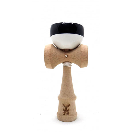 Kendama Ball Originala Stripe Negru Lemn Fag Alb 1 - vivimall.ro