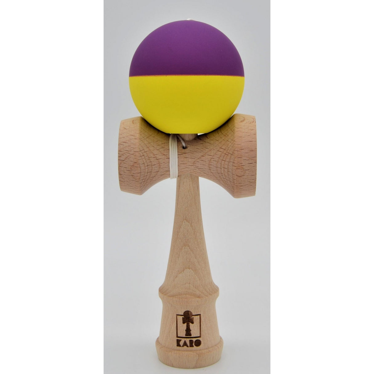 Kendama Karo Grip Half Lemn Fag Mov Galben - vivimall.ro