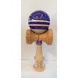 Kendama X Rainbow Originala, Profesionala, Flippy, Big Cups V2, Super Sticky cu Cupe Mari, Rulment Metalic, din lemn 18 cm, Ata 55 cm, Violet/Maro - vivimall.ro