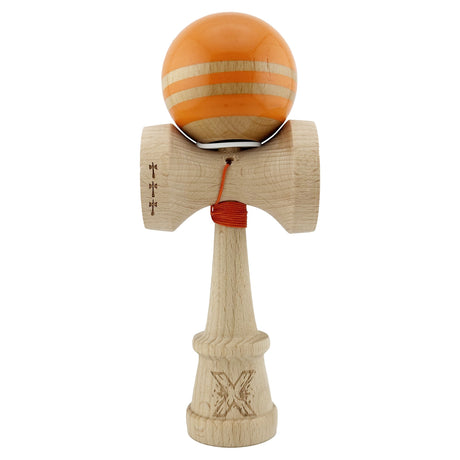 Kendama Originala X - Rainbow, Super Sticky, V3 King Size Cup, Gaura in Baza, Profesionala, Vivimall, din Lemn, 18 cm, Portocaliu