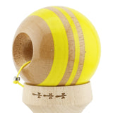 Kendama Originala X - Rainbow, Super Sticky, V3 King Size Cup, Gaura in Baza, Profesionala, Vivimall, din Lemn, 18 cm, Galben
