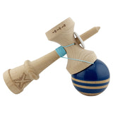 Kendama Originala X - Rainbow, Super Sticky, V3 King Size Cup, Gaura in Baza, Profesionala, Vivimall, din Lemn, 18 cm, Albastru