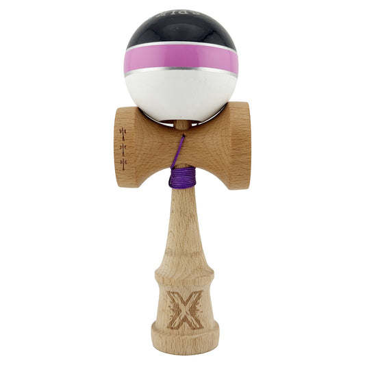 Kendama Originala X - ROYAL , Profesionala, Vivimall, din Lemn, 18 cm, Rose-Silver - vivimall.ro