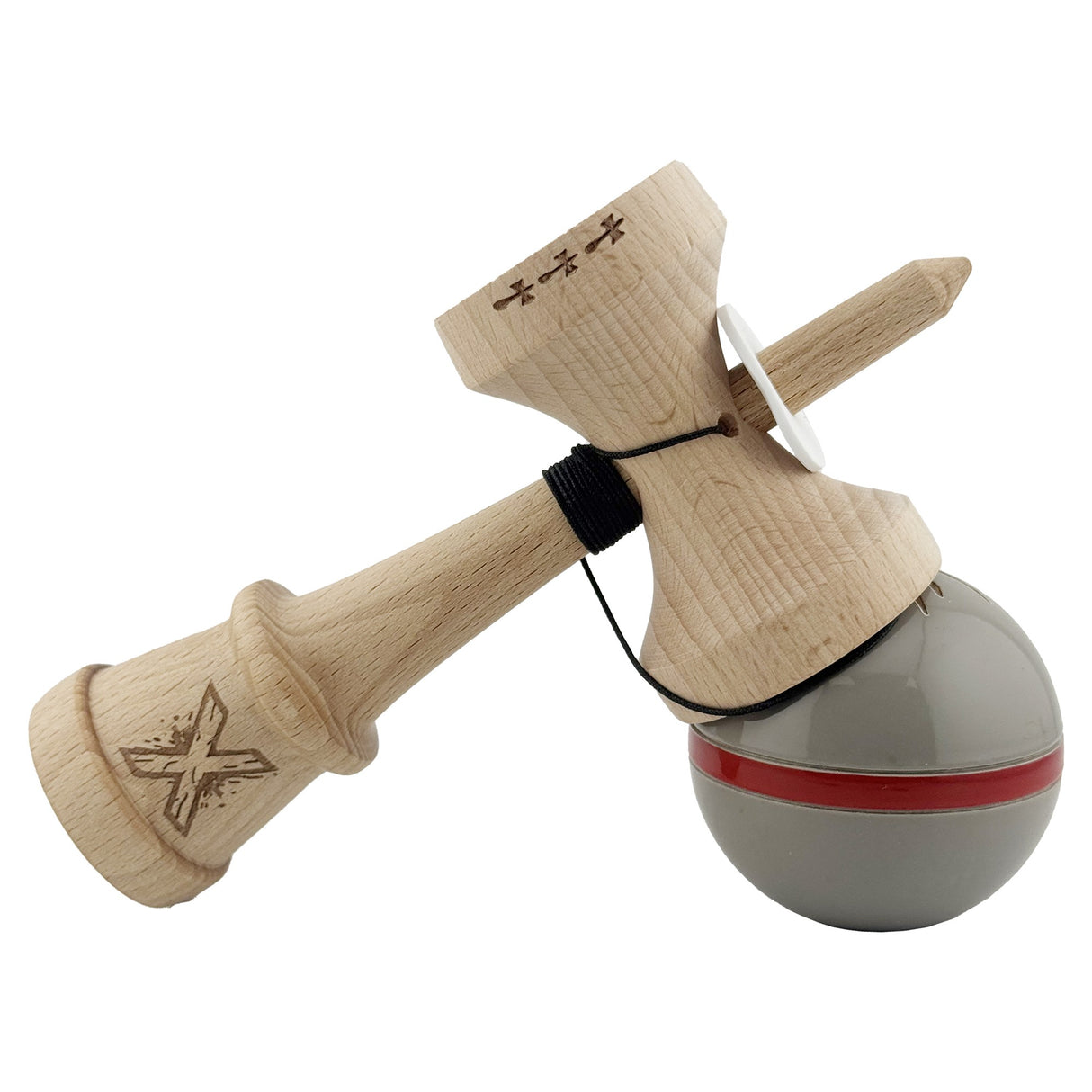 Kendama Originala X - Silken, Super Sticky, V3 King Size Cup, Gaura in Baza, Profesionala, Vivimall, din Lemn, 18 cm, Ice - vivimall.ro