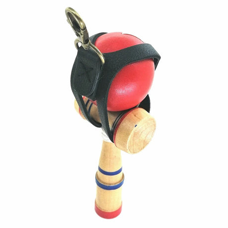 Husa Suport pentru Kendama, Flippy, din Piele Ecologica Rezistenta in Timp, Diametrul 6 cm, Negru - vivimall.ro