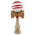 Kendama X CHICANOS Originala, Profesionala, Vivimall, Big Cups V2, Super Sticky cu Cupe Mari, Rulment Metalic, din lemn 18 cm, Ata 55 cm, Rosu/Alb - vivimall.ro