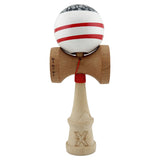 Kendama X CHICANOS Originala, Profesionala, Vivimall, Big Cups V2, Super Sticky cu Cupe Mari, Rulment Metalic, din lemn 18 cm, Ata 55 cm, Negru/Alb - vivimall.ro