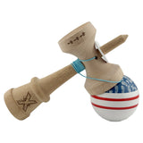 Kendama Originala X - Chicanos, Super Sticky, V3 King Size Cup, Gaura in Baza, Profesionala, Vivimall, din Lemn, 18 cm, Albastru - vivimall.ro