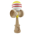 Kendama X Originala CHICANOS, Profesionala, Vivimall, Cupe Mari KING SIZE V3, Super Sticky, Gaura in Baza, Rulment Metalic, din lemn 18 cm, Ata 55 cm, Auriu/Alb - vivimall.ro