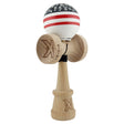 Kendama X Originala CHICANOS, Profesionala, Vivimall, Cupe Mari KING SIZE V3, Super Sticky, Gaura in Baza, Rulment Metalic, din lemn 18 cm, Ata 55 cm, Negru/Alb - vivimall.ro