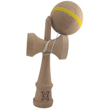 Kendama X Originală, Profesională, Vivimall, din Lemn, 18 cm, cu Dunga, Galben, Lemn - vivimall.ro