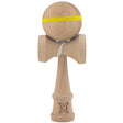 Kendama X Originală, Profesională, Flippy, din Lemn, 18 cm, cu Dunga, Galben, Lemn - vivimall.ro
