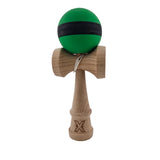 Kendama X Originala, Profesionala, Vivimall, 18 cm, din Lemn, Rubber Grip, Negru/Verde - vivimall.ro