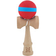 Kendama X Originala, Profesionala, Vivimall, 18 cm, din Lemn, Rubber Grip, Rosu/Albastru - vivimall.ro