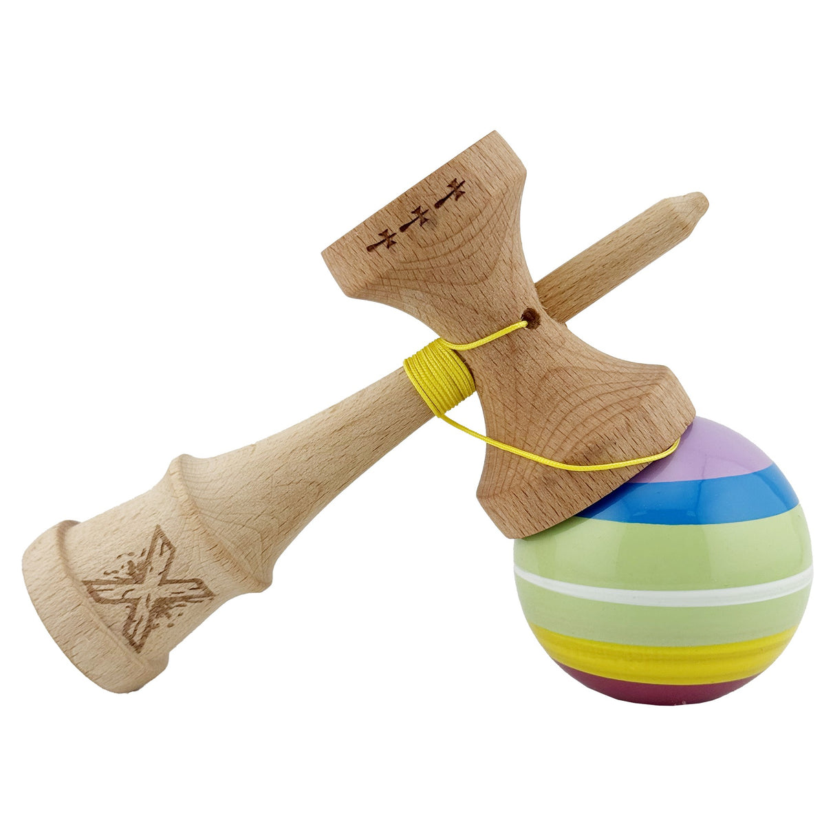 Kendama X SPECTRUM Originala, Profesionala, Vivimall, Big Cups V2, Super Sticky Legendary Cupe Mari, Rulment Metalic cu Ata 55 cm, Multicolor - vivimall.ro
