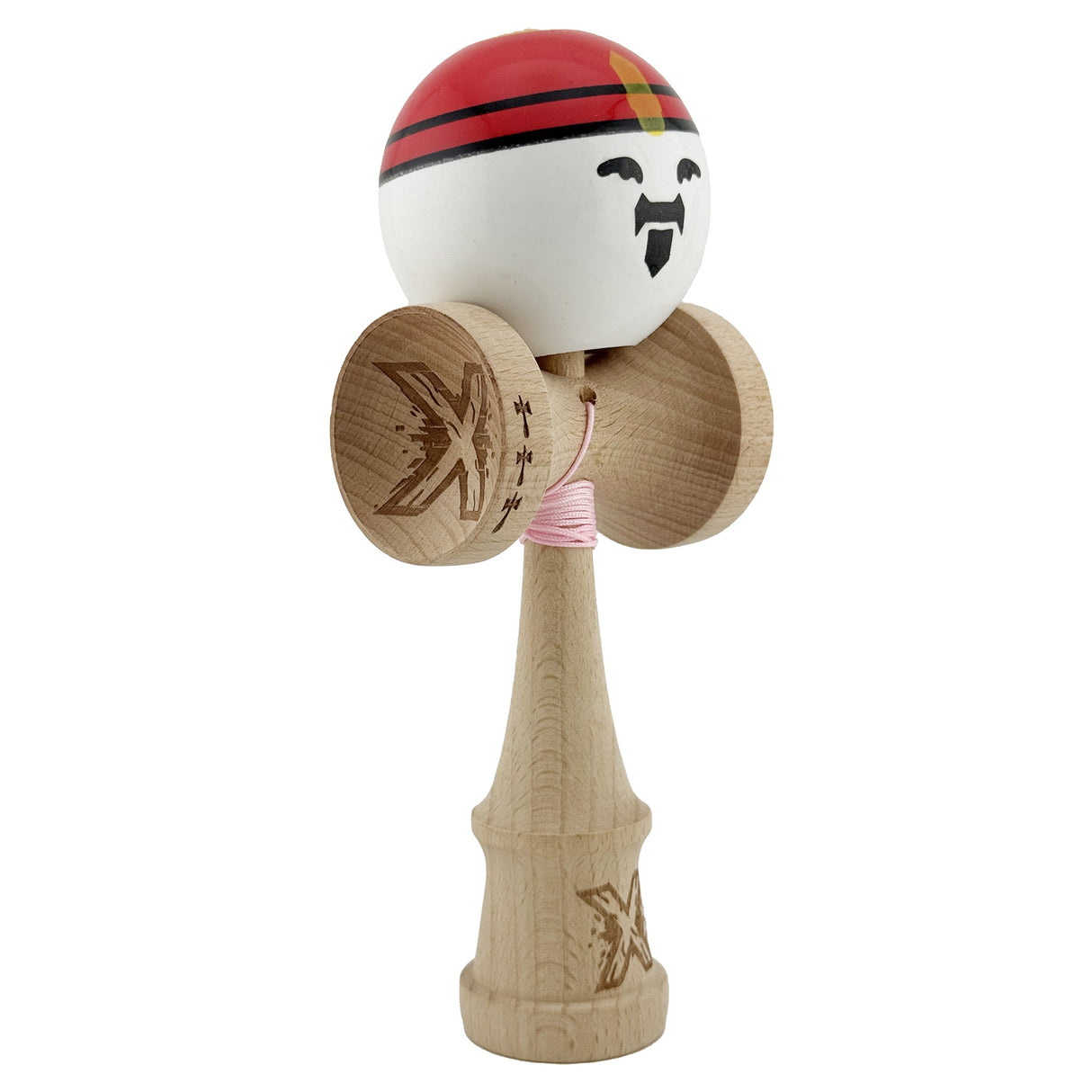 Kendama X Originala, Profesionala, Flippy, Big Cups V2, Model Rege Super Sticky Legendary Cupe Mari, Rulment Metalic cu Ata 55 cm, Maner Maro - vivimall.ro