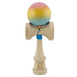 Kendama profesională Vivimall Big Cups V2 din lemn, finisaj Super Sticky, culori roz, galben, albastru, vedere frontală