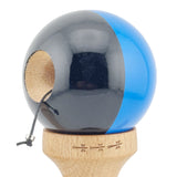 Kendama X Originala, Profesionala, Vivimall, Big Cups V2, Super Sticky cu Cupe Mari, Rulment Metalic, din lemn 18 cm, Ata 55 cm, Albastru/Negru - vivimall.ro