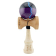 Kendama X Originala, Profesionala, Vivimall, Big Cups V2, Super Sticky cu Cupe Mari, Rulment Metalic, din lemn 18 cm, Ata 55 cm, Negru/Mov - vivimall.ro