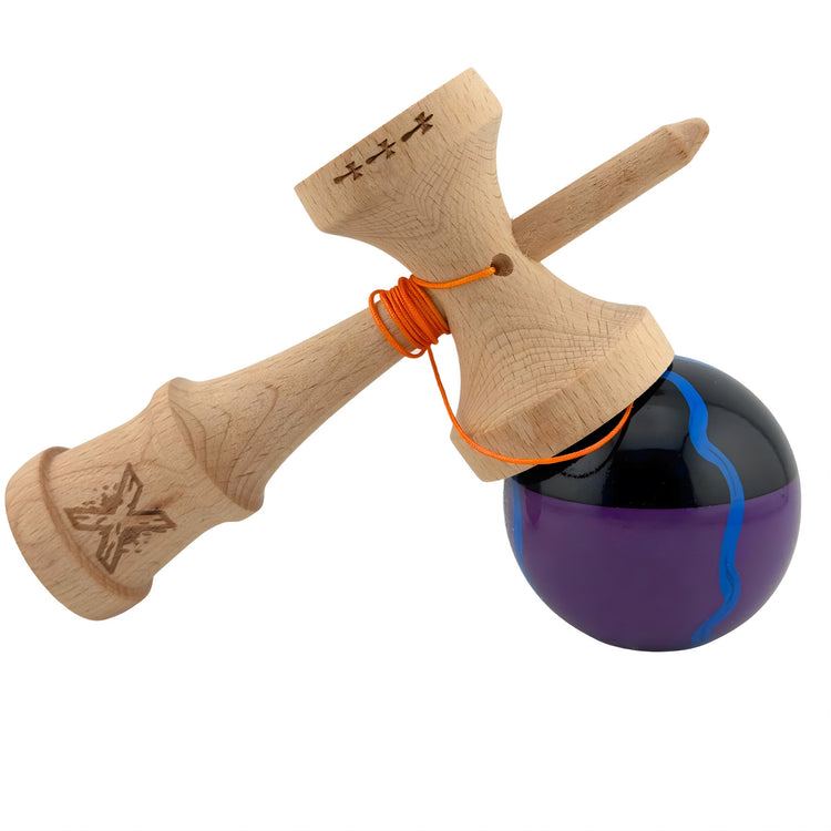 Kendama USA Tribute Noir Verni – Pro Qualité, Équilibre Parfait, Gaucher/Droitier
