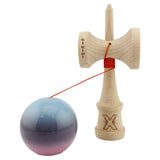 Kendama X Originala, Profesionala, Flippy, Big Cups V2, Super Sticky Cupe Mari, Rulment Metalic cu Ata 55 cm, Albastru Deschis/Mov/Roz - vivimall.ro