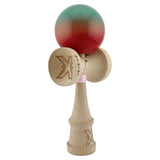 Kendama X Originala, Profesionala, Flippy, Big Cups V2, Super Sticky Cupe Mari, Rulment Metalic cu Ata 55 cm, Rosu/Verde - vivimall.ro