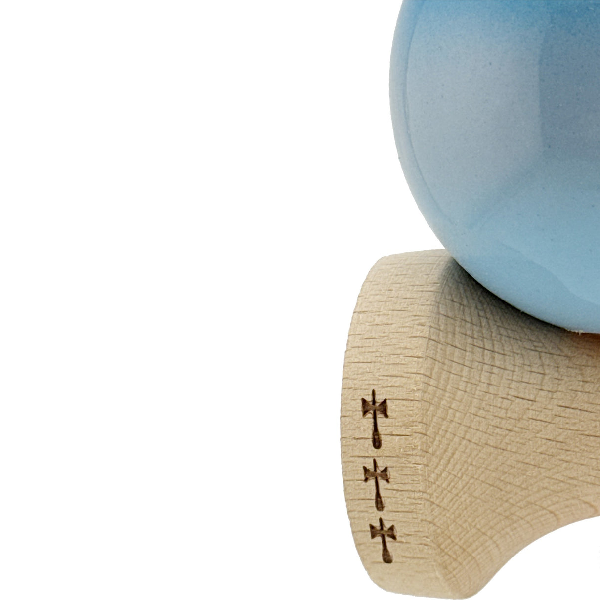 Kendama X Originala, Profesionala, Vivimall Big Cups V2, Super Sticky din Lemn, 18 cm, Gradient Albastru/Gri/Bleu - vivimall.ro