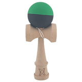 Kendama X Originala, Profesionala, Vivimall, Big Cups V2, Super Sticky cu Cupe Mari, Rulment Metalic, din lemn 18 cm, Ata 55 cm, Verde/Negru