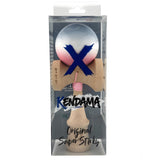 Kendama X Originala, Profesionala, Flippy, Big Cups V2, Super Sticky Cupe Mari, Rulment Metalic cu Ata 55 cm, Gradient Roz/Alb/Gri - vivimall.ro