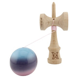 Kendama X Originala, Profesionala, Vivimall, Big Cups V2, Super Sticky Legendary Cupe Mari, Rulment Metalic cu Ata 55 cm, Albastru/Mov/Roz - vivimall.ro