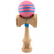 Kendama X Originala, Profesionala, Flippy, Big Cups V2, Super Sticky Legendary Cupe Mari, Rulment Metalic cu Ata 55 cm, Roz/Linii Albastre deschise - vivimall.ro
