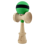 Kendama X Originala, Profesionala, Vivimall, Cupe Mari KING SIZE V3, Rubber Grip, Gaura in Baza, Rulment Metalic, din lemn 18 cm, Ata 55 cm, M Bicolor Verde Dublu/Negru - vivimall.ro