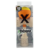 Kendama X Originala, Profesionala, Vivimall, Rubber Grip, Cupe Mari KING SIZE V3, Gaura in Baza, Rulment Metalic, din lemn 18 cm, Ata 55 cm, Bicolor Galben/Portocaliu - vivimall.ro