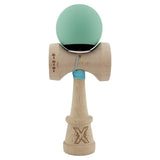 Kendama X Originala, Profesionala, Vivimall, Rubber Grip, Cupe Mari KING SIZE V3, Gaura in Baza, Rulment Metalic, din lemn 18 cm, Ata 55 cm, Bicolor Turcoaz/Albastru inchis - vivimall.ro