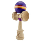 Kendama X Originala, Profesionala, Flippy, NIGHT SKY, Super Sticky cu Cupe Mari KING SIZE V3, Gaura in Baza, Rulment Metalic, din lemn 18 cm, Ata 62/65 cm, Mov - vivimall.ro