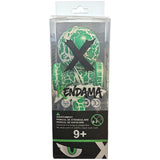 Kendama X Originala, Profesionala, Vivimall, Cracked, din Lemn, 18 cm, Verde/Alb - vivimall.ro